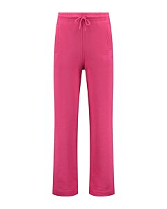 Ganni Software Isoli Straight Leg Pants Shocking Pink - T2915 3529 483
