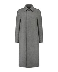 Filippa K Winterjas Wool Car Coat 30091 Grey Melange Wollen jas