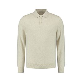 Filippa K Knitted Polo Shirt 28461 9123 Ivory | Bloom Fashion