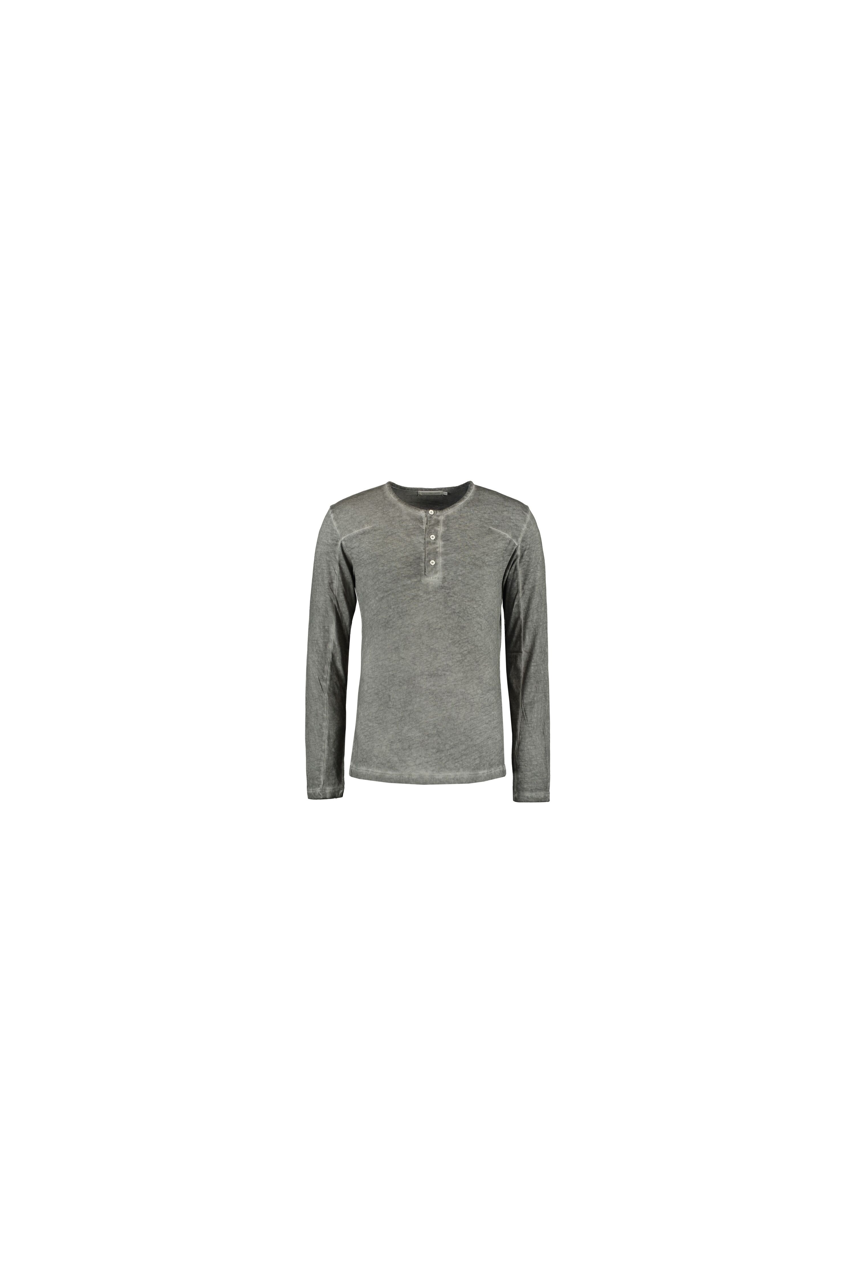 Calvin Klein Mannen T-Shirt Lange Mouw in Brushed Nickel - J3DJ300866 ...