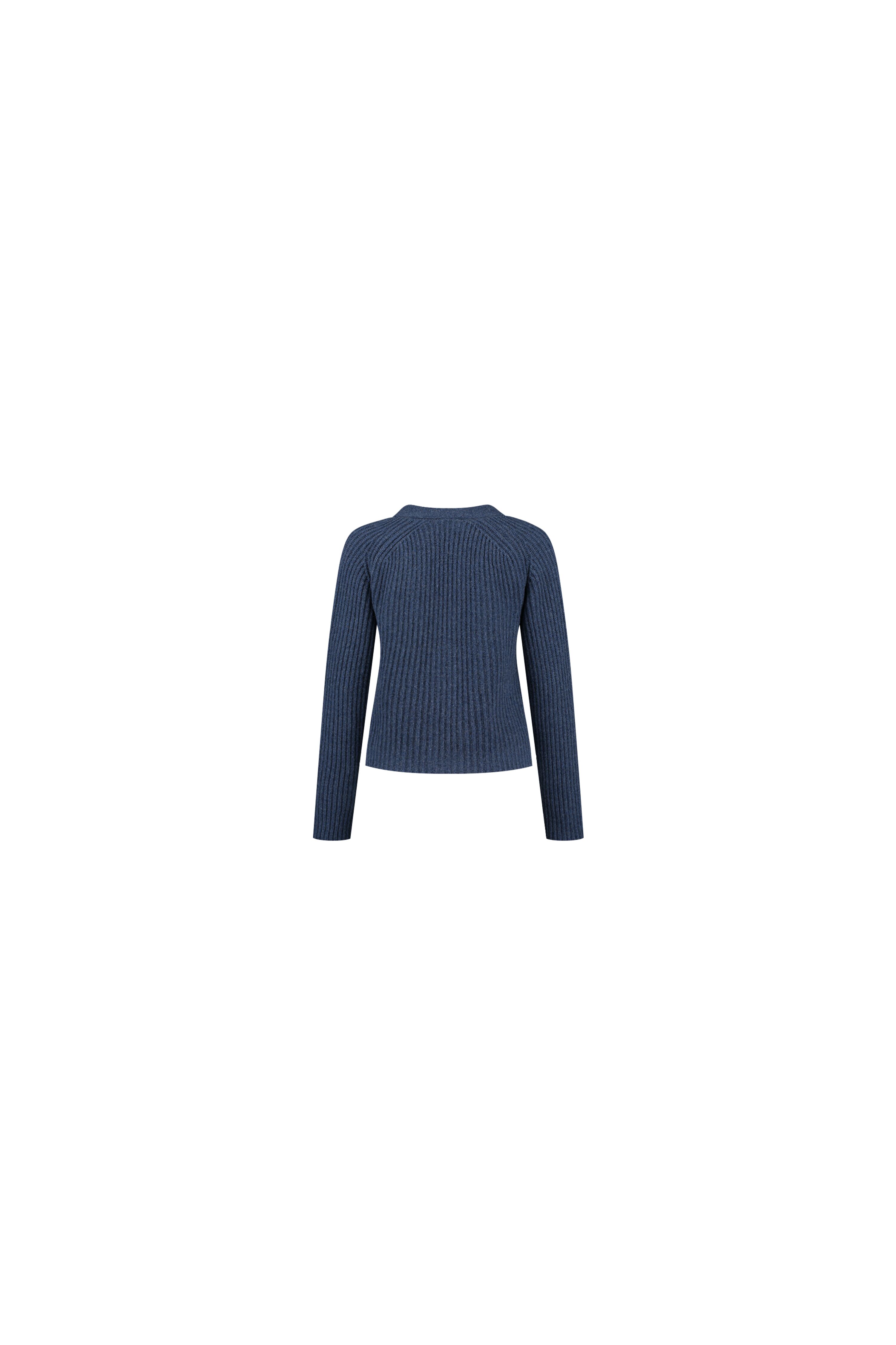 Ganni Rib Knit Cardigan Dutch Blue - K1475 2498 710 | Bloom Fashion