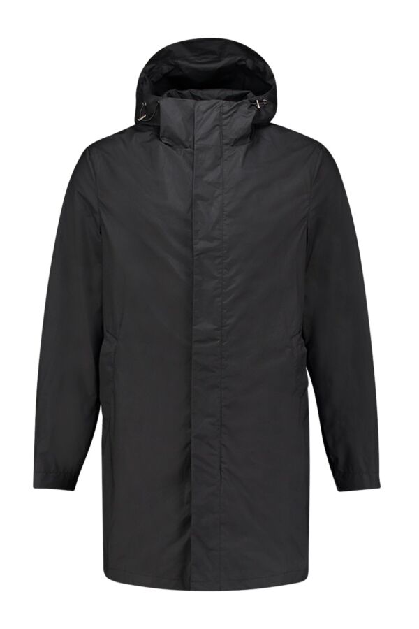 Welter Shelter Terror Weather Parka Waxed Nylon in Black | Bloom Fashion