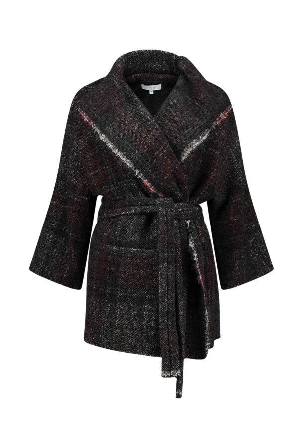 Iro Coat Bever in Black Red - WP01Bever AH009 Bla15 | Bloom Fashion
