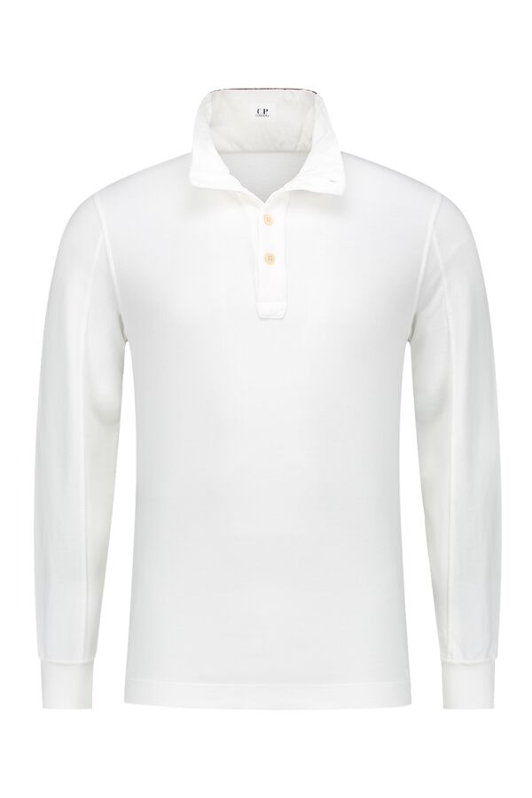 C.P. Company Sweatshirt Polo Collar Tapioca White - 04CMSS112A 002246G 112