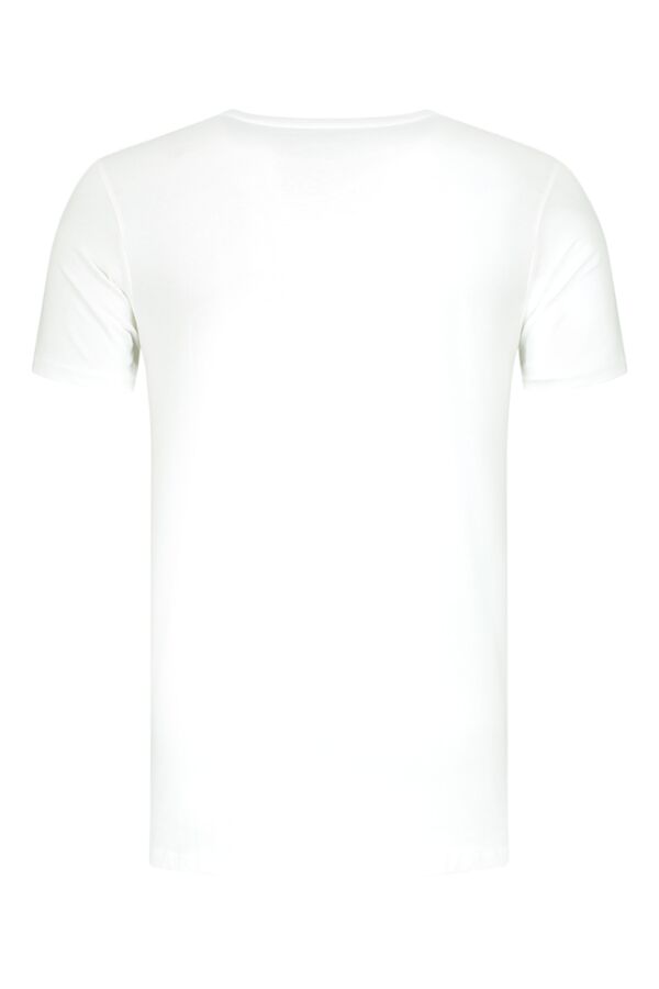 Knowledge Cotton Apparel T-Shirt Action Print in Bright White - 10438 1010