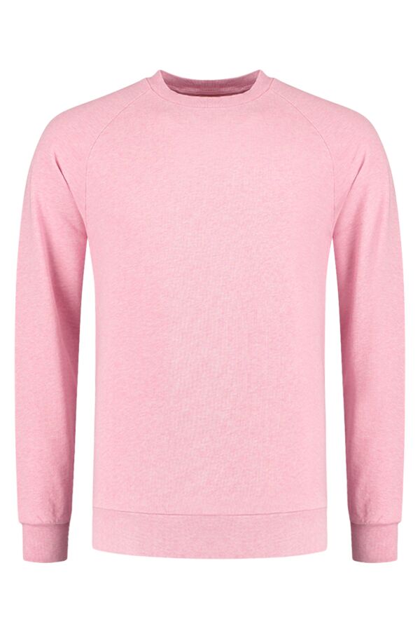 Knowledge Cotton Apparel Sweater Melange in Orchid Pink - 30375 1225
