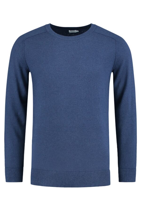 FIlippa K Cotton Merino Sweater in Prince Blu Mel. - 19980 8031