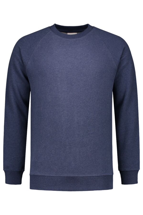 Knowledge Cotton Apparel Sweater Melange Insigna Blue Melange - 30395 1257