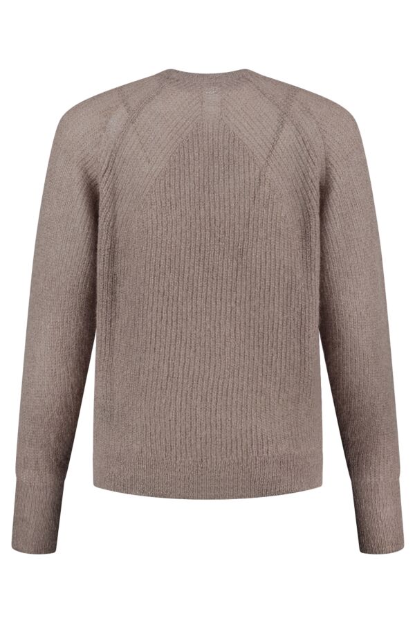 Filippa K Mohair R-Neck Sweater Dark Taupe - 25311 8504