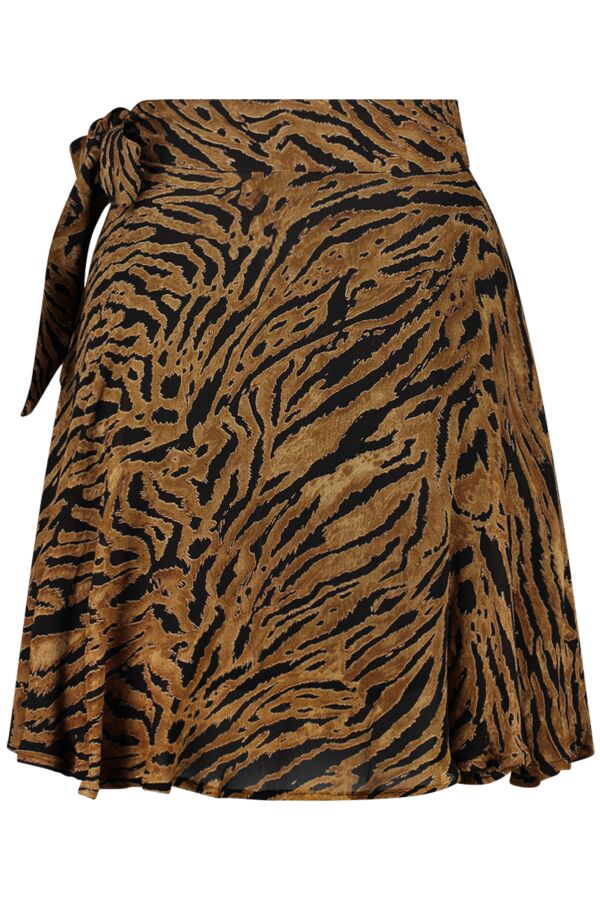 Ganni Skirt Printed Georgette Tiger - F3771 1913 986 | Bloom Fashion