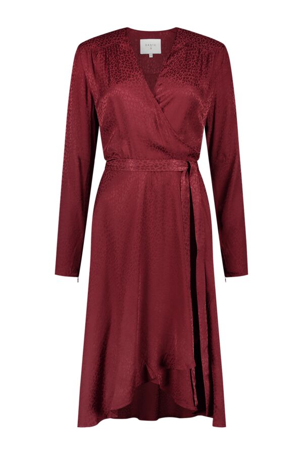 Dante 6 Dayna Jacquard Dress Marsala Red - 194117 862 | Bloom Fashion