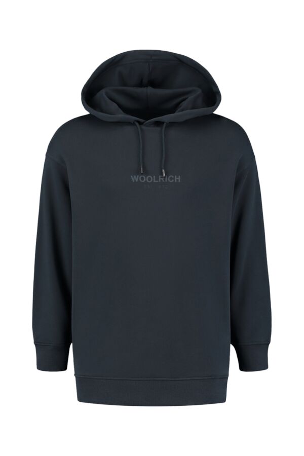 Woolrich Ws Fleece Logo Hoodie Melton Blue - CFWWSW0032FR UT2105 3989 ...