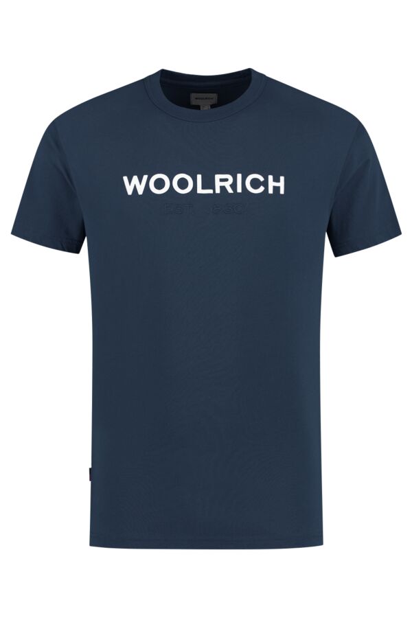 Woolrich Logo Tee Melton Blue - CFWOTE0024MR UT1486 3989 | Bloom Fashion