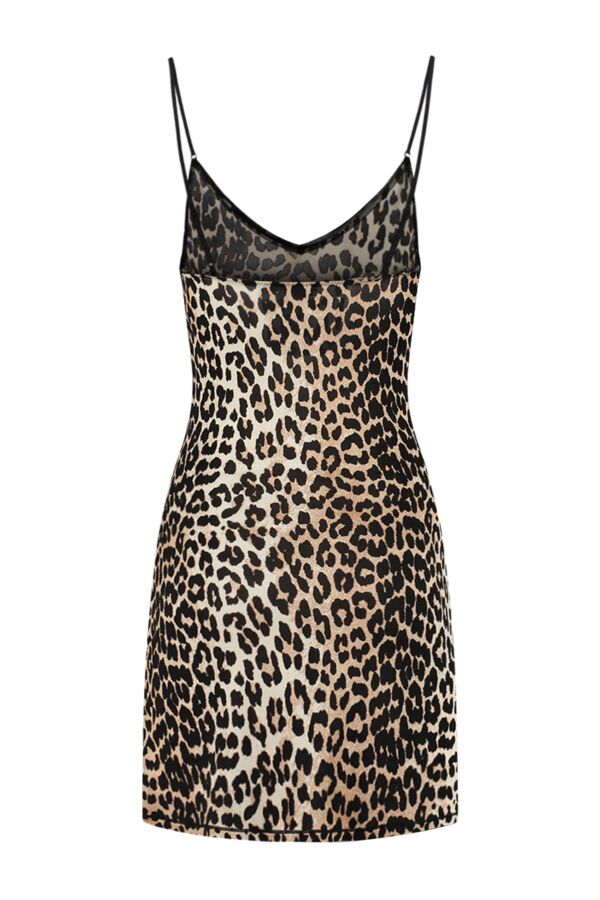 Ganni Slip Dress Leopard - A2623 5503 943 | Bloom Fashion