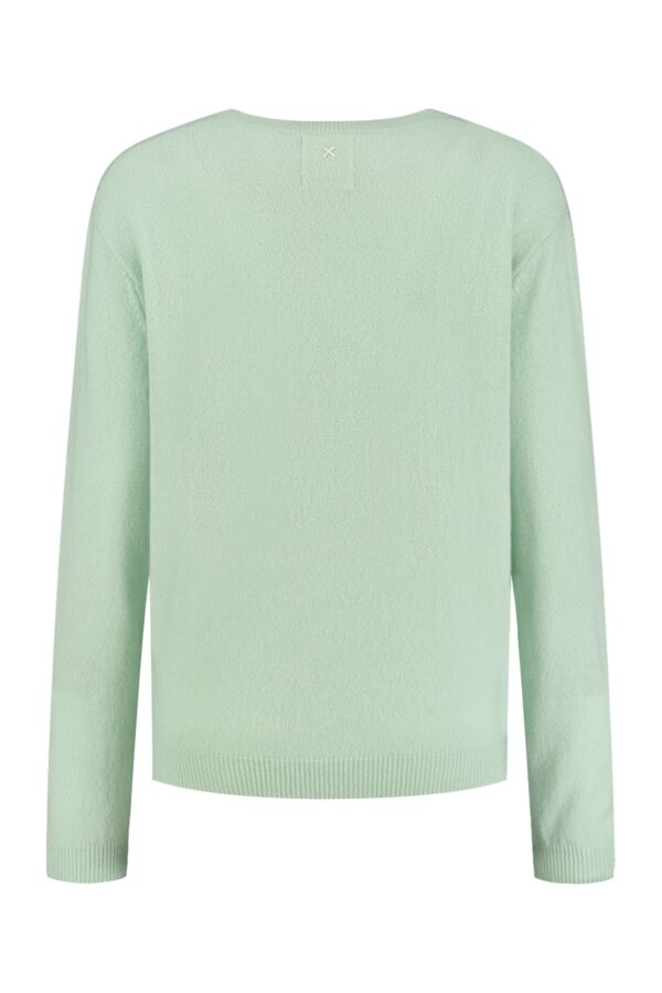 Peoples Republic of Cashmere Womens Boxy O-Neck Pullover Pistachio Mint ...