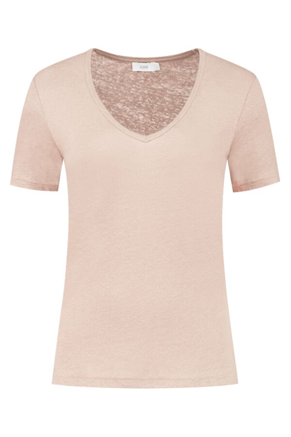Onzuiver gras Denken Closed Linnen T-Shirt Rose Ash - C95858 444 22 800 | Bloom Fashion