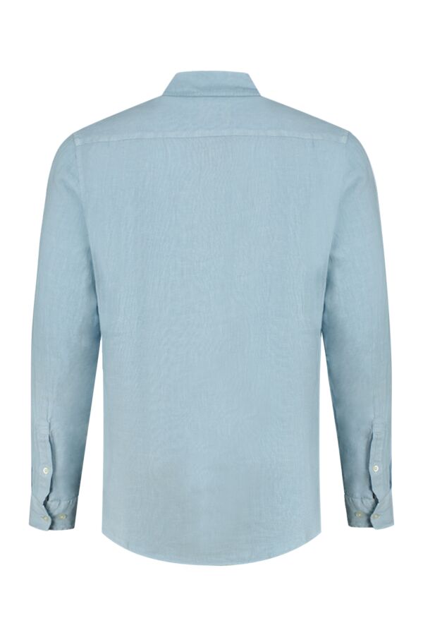 Mads Norgaard Sawsett Dyed Linen Shirt Zen Blue - 200004 7207 | Bloom ...