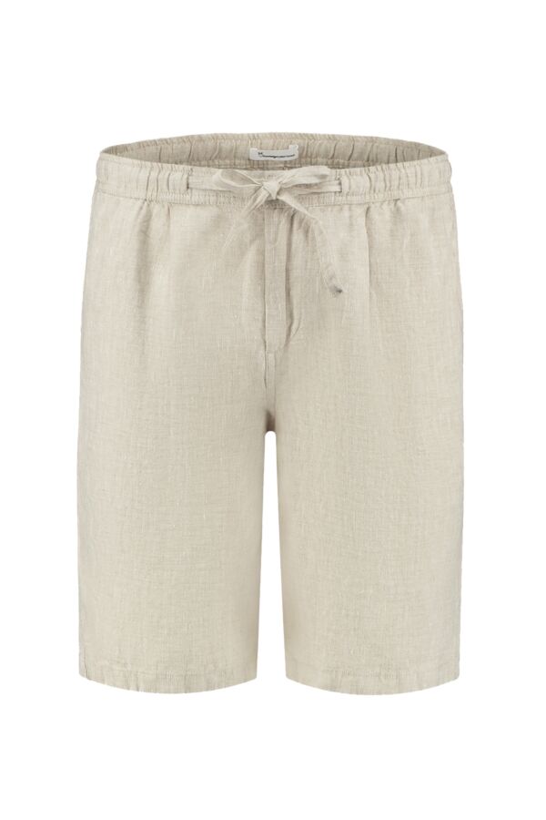 Knowledge Cotton Apparel Fig Loose Linen Shorts Light Feather Gray ...