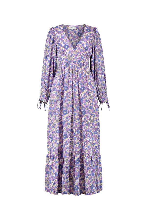 Antik Batik Paolina Long Dress Purple | Bloom Fashion