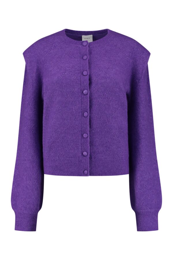 Dante 6 Lady D Ajour Knit 223401 590 Purple Flame Vest | Bloom Fashion