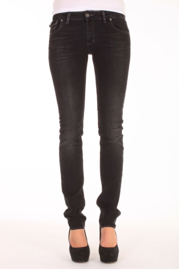Kuyichi jeans model Lisa in de kleur zwart bruised. 